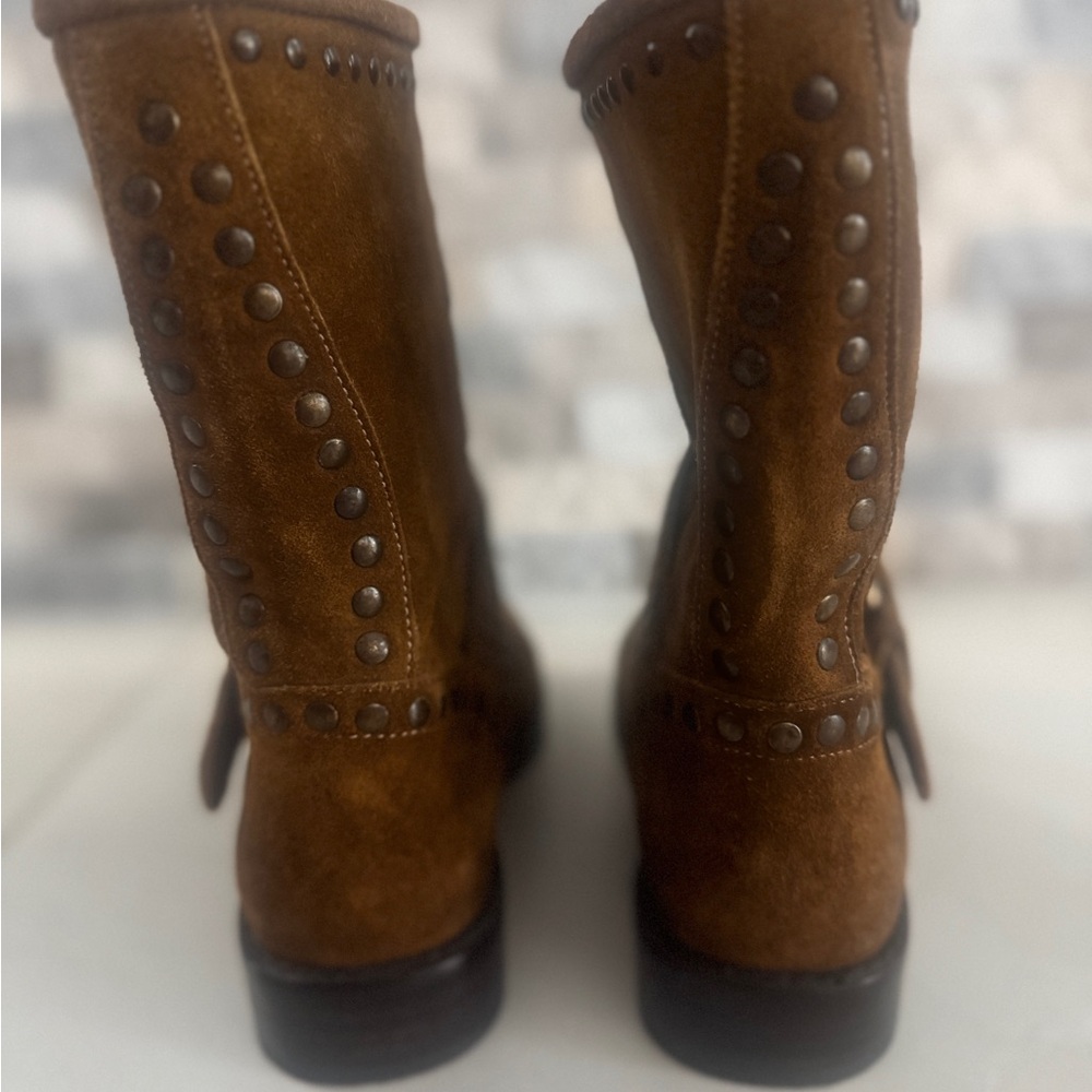 Frye Brown Embroidered Boots 38 - Picture 3 of 6